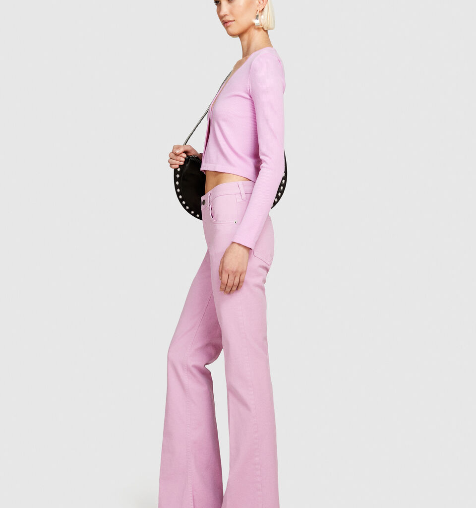 Colored flared fit jeans - women's bootcut & flared jeans - Pink | Sisley image number 2